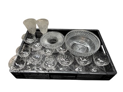 Lot 51 - Eleven facet cut glass champagne saucers or...