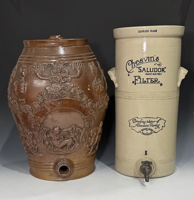 Lot 193 - A salt-glazed stoneware Vinegar barrel,...