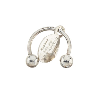Lot 338 - Tiffany & Co., a silver 'Return to Tiffany' tag and keyring.