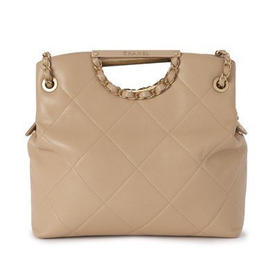 Lot 224 - Chanel, a quilted Chain Frame handbag.