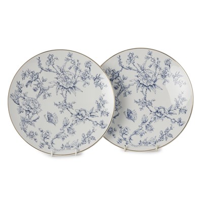 Lot 236 - Christian Dior, two fine porcelain dinner plates.