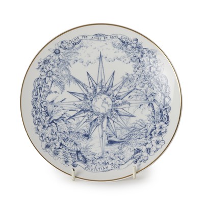 Lot 235 - Christian Dior, a fine porcelain dessert plate.
