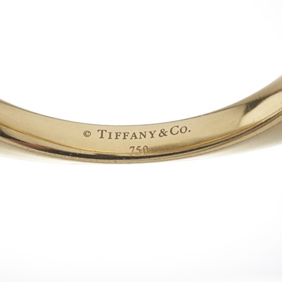 Lot 68 - Tiffany & Co., an 18ct gold Cushion Square bangle bracelet