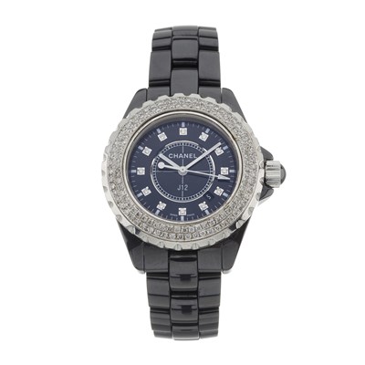 Lot 149 - Chanel, a ceramic and steel J12 bracelet watch
