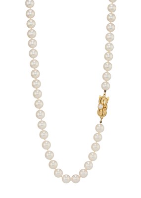Lot 76 - Mikimoto, a cultured pearl necklace, with 18ct gold clasp