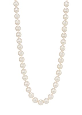 Lot 76 - Mikimoto, a cultured pearl necklace, with 18ct gold clasp