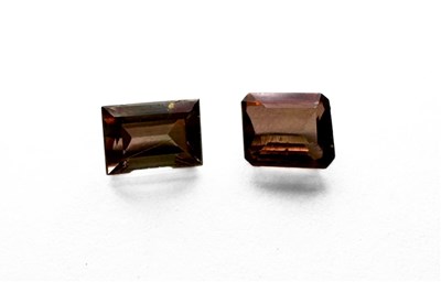 Lot 442 - Two rectangular-shape andalusites, currently loose from mount