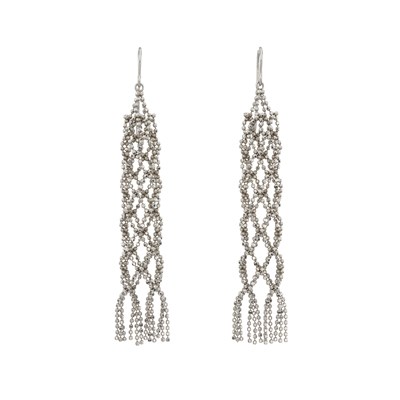 Lot 75 - Tiffany & Co., a pair of 18ct gold tassel drop earrings