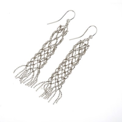 Lot 75 - Tiffany & Co., a pair of 18ct gold tassel drop earrings