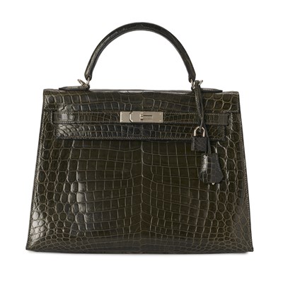 Lot 257 - Hermes, a 2007 crocodile Kelly Sellier 32 handbag.