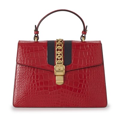 Lot 243 - Gucci, an alligator Sylvie Top Handle handbag.
