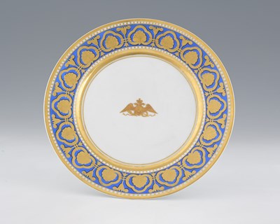 Lot 470 - An Imperial Russian porcelain dinner plate,...