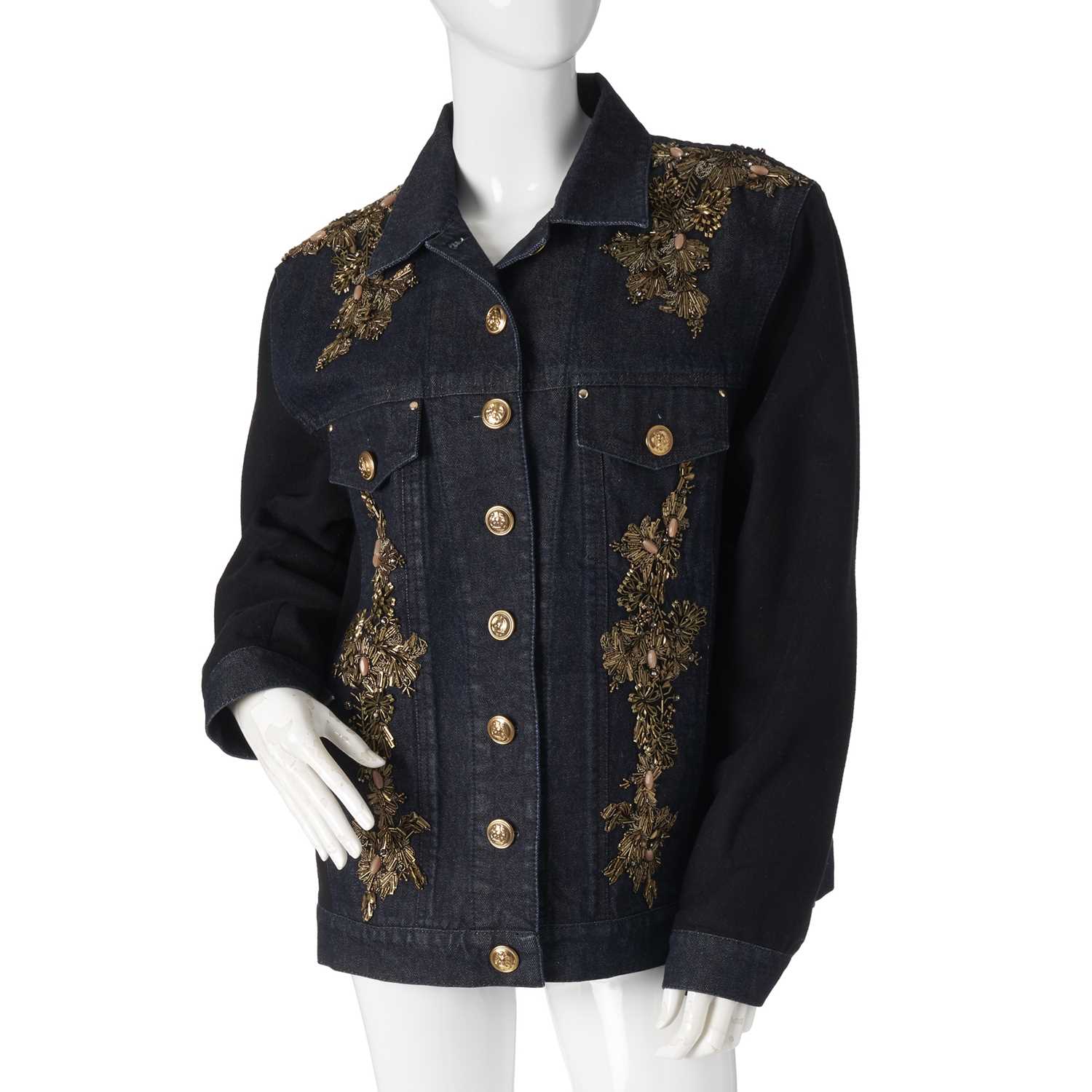 Lot 197 - Alberta Ferretti, an embellished denim jacket.