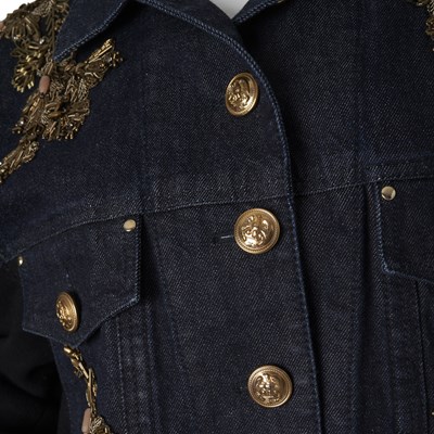 Lot 197 - Alberta Ferretti, an embellished denim jacket.