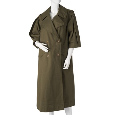 Lot 195 - Alberta Ferretti, a khaki trench coat.