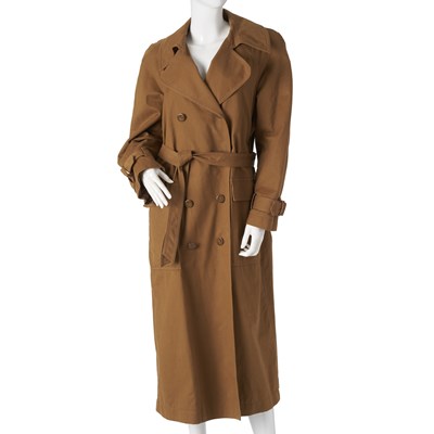 Lot 196 - Alberta Ferretti, a tan cotton trench coat.