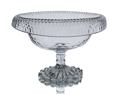 Lot 385 - An Anglo Irish glass turnover bowl, circa 1815,...