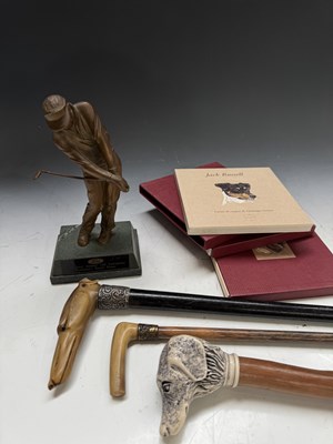 Lot 254 - An Edwardian ebonised walking cane, the horn...