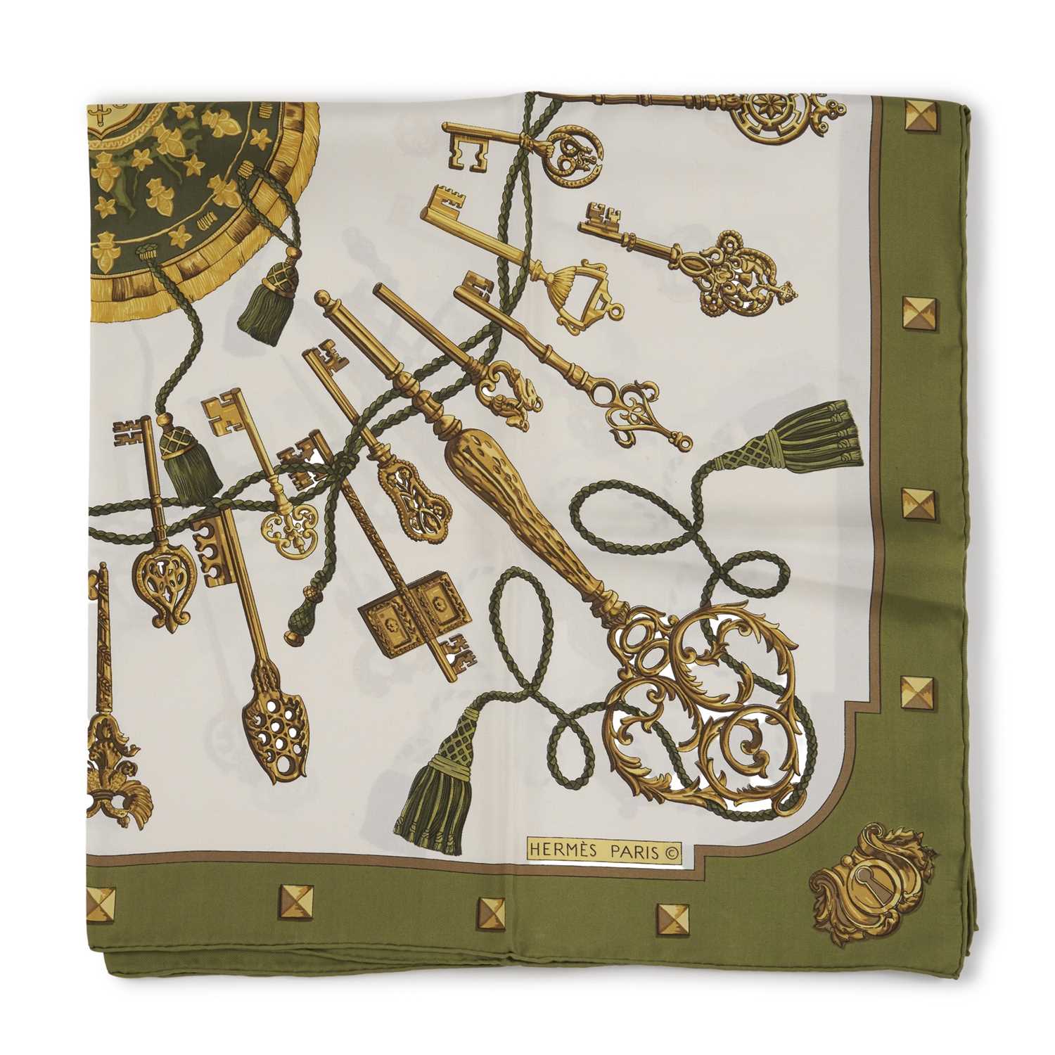 Lot 265 - Hermes, a Les Clefs silk scarf.
