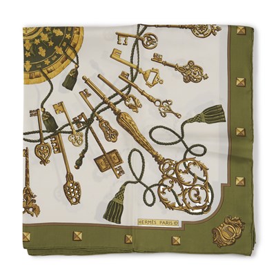 Lot 265 - Hermes, a Les Clefs silk scarf.