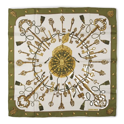 Lot 265 - Hermes, a Les Clefs silk scarf.