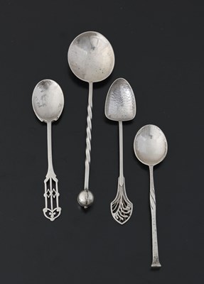 Lot 47 - Four Arts and Crafts silver spoons, including...