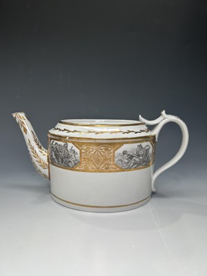 Lot 138 - An early 19th century porcelain teapot,...
