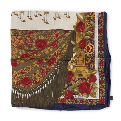 Lot 274 - Loewe, a Tauromaquia silk scarf.