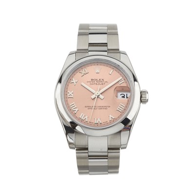 Lot 165 - Rolex, a stainless steel Oyster Perpetual Datejust bracelet watch