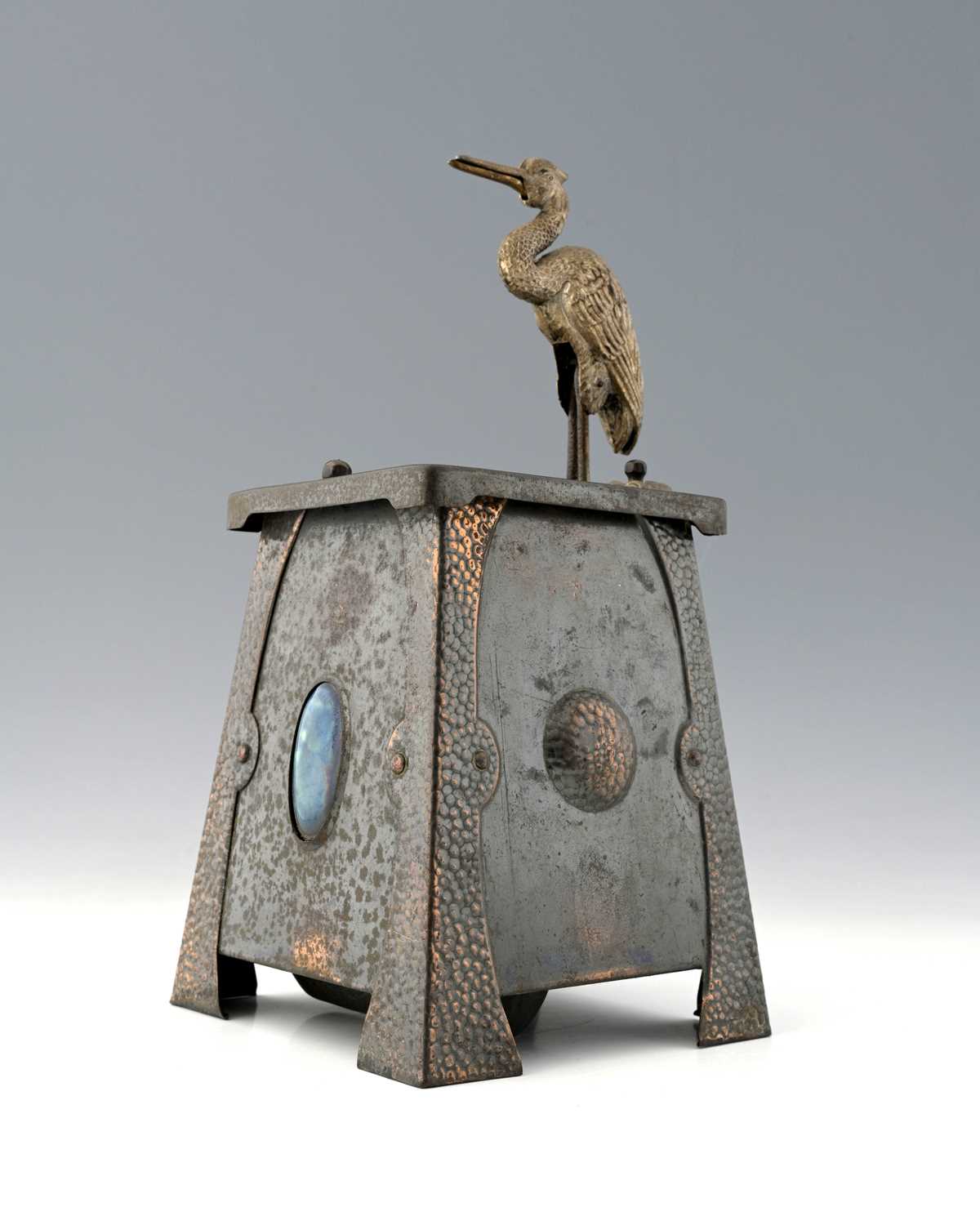 Lot 98 - An Arts and Crafts Ruskin set coppered metal...