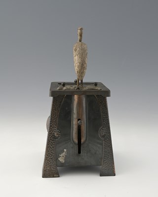 Lot 98 - An Arts and Crafts Ruskin set coppered metal...