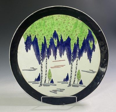 Lot 79 - An Art Deco Carlton Ware charger, painted with...