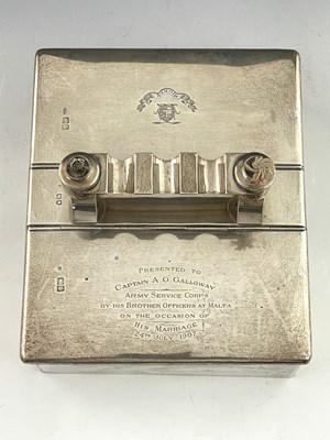 Lot 203 - An Edwardian silver cigar humidor, Percy...