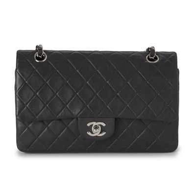 Lot 222 - Chanel, a charcoal Medium Classic Double Flap handbag.