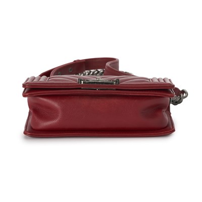 Lot 221 - Chanel, a chevron quilted Small Boy handbag.
