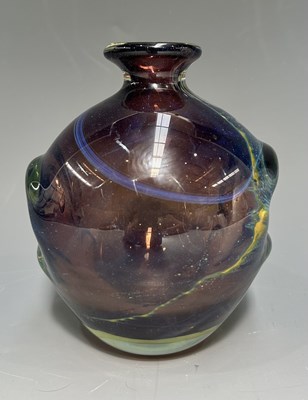 Lot 166 - Mdina, a pulled ear glass vase, circa 1970s,...