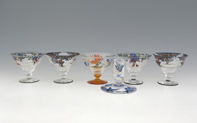 Lot 438 - Stuart, a collection of Art Deco enamelled...