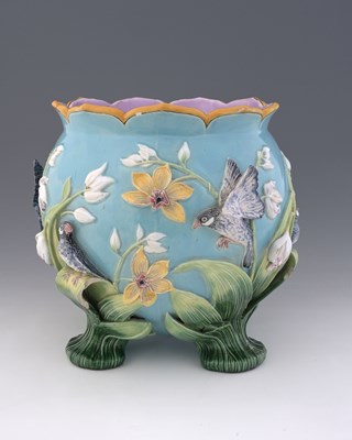 Lot 592 - George Jones, an Aesthetic Movement majolica...