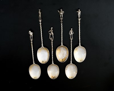 Lot 120 - A set of six Victorian silver Apostle-type...