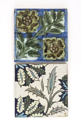 Lot 488 - William De Morgan, two Arts and Crafts tiles,...