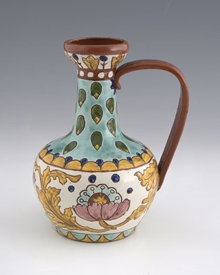 Lot 509 - Carlo Manzoni, an art pottery jug, 1896,...