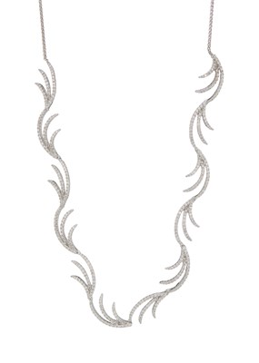 Lot 77 - An 18ct gold diamond necklace