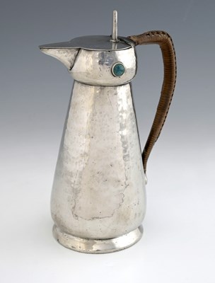 Lot 105 - An Arts and Crafts pewter and Ruskin cabochon...