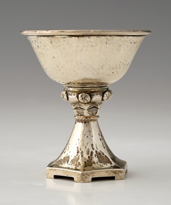Lot 49 - An Arts and Crafts silver pedestal bowl, A E...