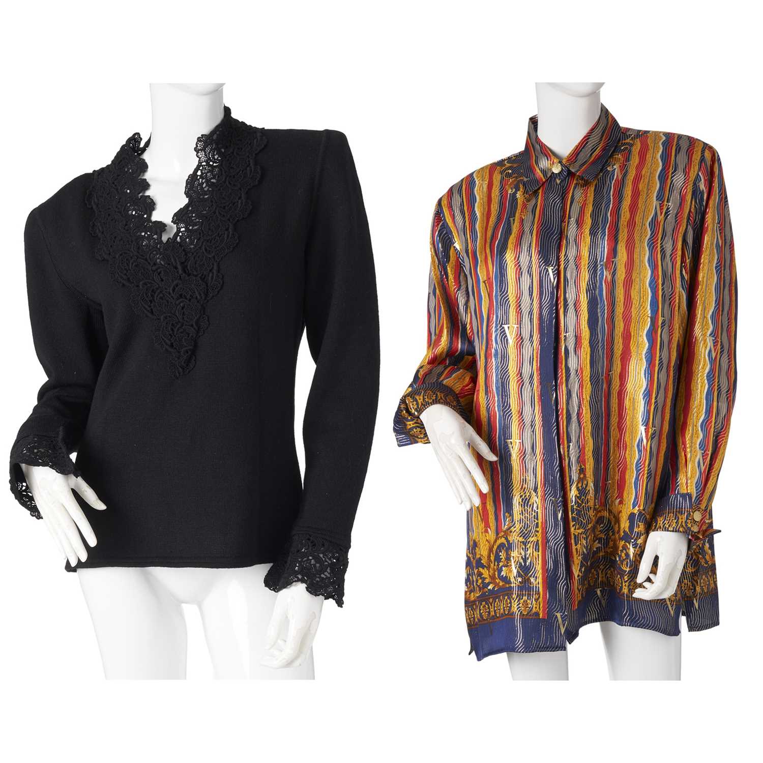 Lot 363 - A designer blouse and jumper.