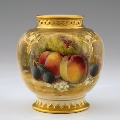 Lot 572 - Ricketts for Royal Worcester, a fruit painted...