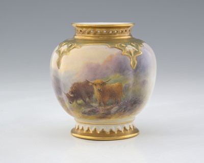 Lot 577 - Harry Stinton for Royal Worcester, a Highland...