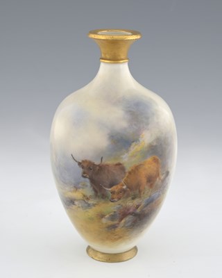 Lot 574 - Harry Stinton for Royal Worcester, a Highland...