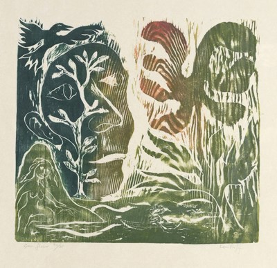 Lot 232 - Ken Kiff R.A. (British, 1935-2001), Green...