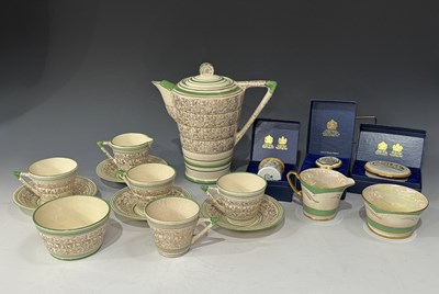 Lot 90 - Art Deco tea set 'Pheonix' pattern, Golden...